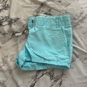 Baby blue jcrew chino shorts